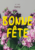 Jolie carte fleurie pour ma mamie ch&eacute;rie